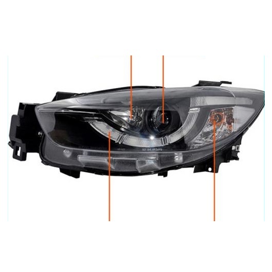 適用: マツダ CX-5 ヘッドライト 2013-2018 CX-5 LED ヘッドライト LED DRL 5 バイキセノン LED バルブ イン ロー ビーム AL-OO-8433 AL_2