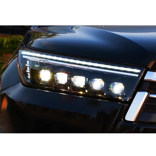 適用: 2018-2019 ハイランダー ヘッドライト オール LED ヘッドライト DRL BI-LED レンズ ハイ ロー ビーム LED 6000K オール LED AL-OO-8454 AL