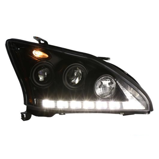 適用: 2004-2009 レクサス RX330 RX350 LED ヘッド ライト ヘッドランプ クローム ハウジング イエロー LED バルブ イン ロー ビーム AL-OO-8493 AL