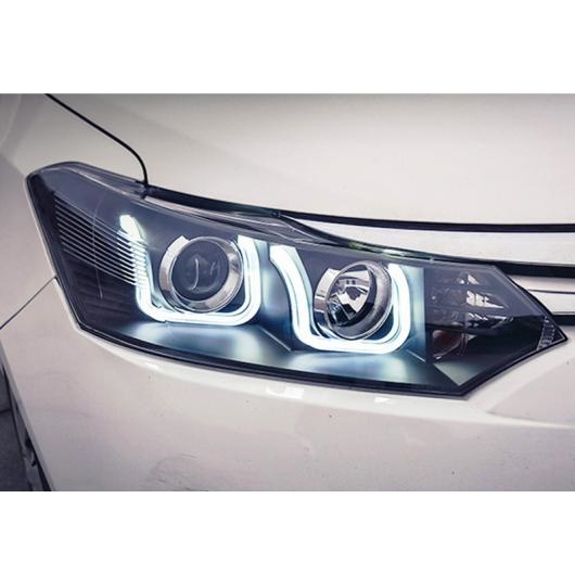適用: トヨタ ヴィオス ヘッドライト U エンジェルアイ 2013-2016 トヨタ ヴィオス LED ライト バー Q5 ロー ビームバルブなし AL-OO-8497 AL_1