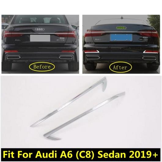 アクセサリー 適用: アウディ/AUDI A6 C8 セダン 2019 2022 ABS リア フォグライト ランプ フォグランプ 装飾 ストリップ カバー キット トリム AL PP 1383 AL :505141270:オートパーツエージェンシー2号店