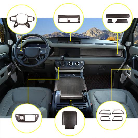 ABS 木目調 インテリア キット 適用: ランド ローバー/ROVER ディフェンダー 110 2020-2021 ステアリング ホイール 9・10 AL-PP-2428 AL