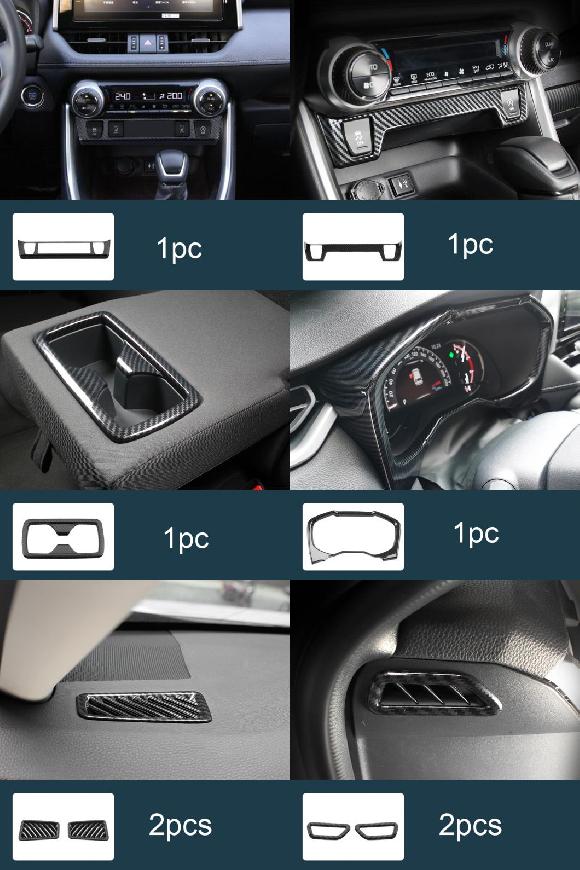 �J�[�{���t�@�C�o�[ �p�^�[�� �K�p: �g���^ RAV4 2020-2021 �C���e���A �M�A �ʋC�� ���� �t���[�� �^�C�v10�`�^�C�v23 AL-PP-4763 AL