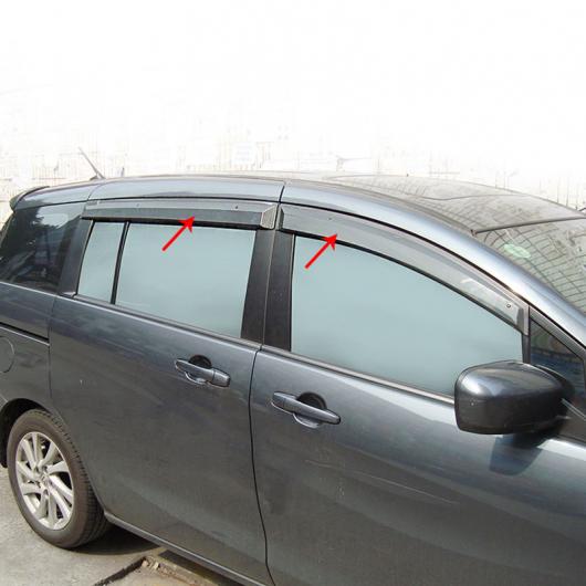 4ピース 適用: マツダ 5 MPV 2008 2013 ウィンドウ バイザー AL PP 6715 AL :505297590:オートパーツエージェンシー2号店