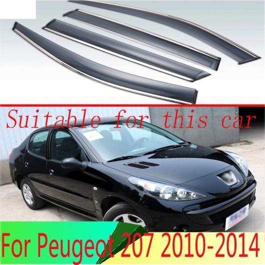 適用: プジョー/PEUGEOT 207 2010 2011 2012 2013 2014 プラスチック エクステリア バイザー 吹き出し口 シェード ウインドウ サン レイン AL-QQ-3971 AL