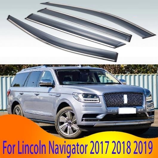 当日発送品 適用: リンカーン/LINCOLN ナビゲーター 2017 2018 2019 プラスチック エクステリア バイザー 吹き出し口 シェード ウインドウ サン レイン AL-QQ-4795 AL