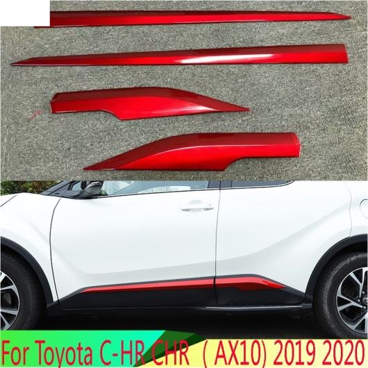 適用: トヨタ C HR CHR AX10 2019 2020 ABS クローム レッド サイド ドア ボディ モールディング モールディング トリム AL QQ 4908 AL :505566310:オートパーツエージェンシー2号店