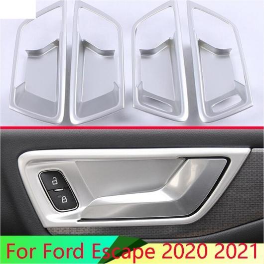 適用: フォード/FORD エスケープ クーガ 2020 2021 ABS クローム インナー ドア ハンドル カバー キャッチ ボウル トリム ベゼル フレーム AL-QQ-5030 AL