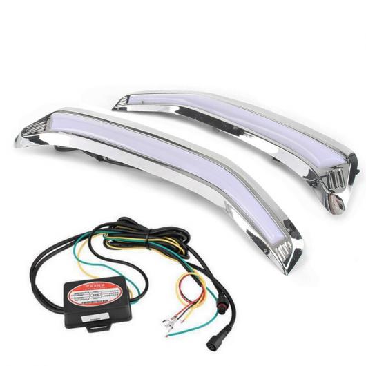 2ピース/セット LED DRL デイタイムランニングライト ターンシグナルランプ 適用: スバル フォレスター 2013 2014 2015 アクセサリー AL-QQ-8462 AL