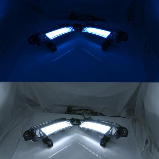LED デイタイムランニングライト デイライト ターンシグナルランプ アンバー ホワイト DRL ブルー ナイト ライト 12V 2ピース 適用: スズキ AL-QQ-8535 AL_1