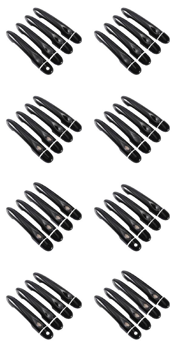 光沢ブラック ドア ハンドル カバー トリム スタイリング アクセサリー 4ドア 1キー ボタンなし〜4ドア 1キー 4ボタン AL-RR-2167 AL