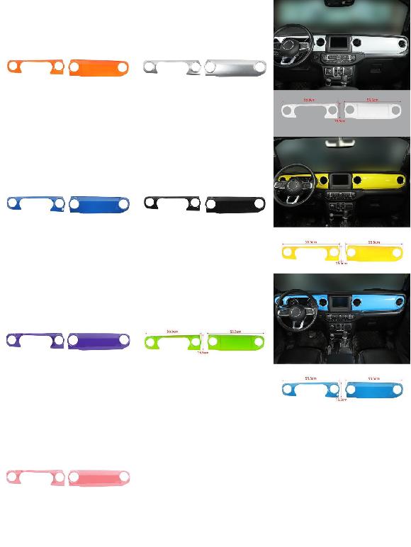 �_�b�V���{�[�h �Z���^�[ �R���g���[�� �p�l�� ���� �J�o�[ �A�N�Z�T���[ �K�p: �W�[�v/JEEP �����O���[ �I�����W�`�s���N AL-RR-2388 AL