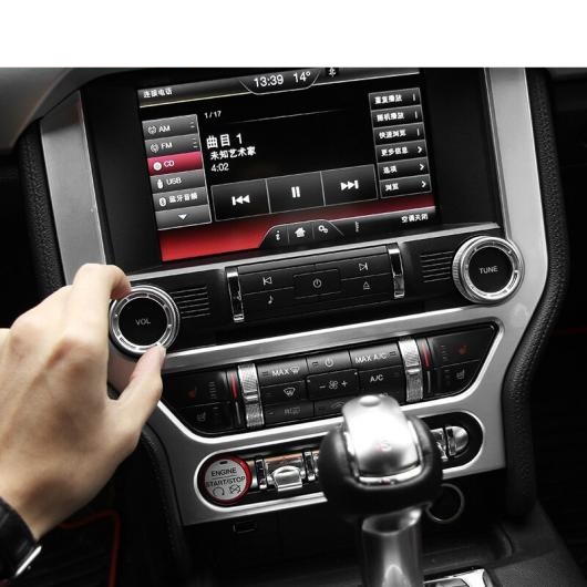 ABS GPS DVD ビデオ パネル フレーム ダッシュボード トリム インテリア アクセサリー 適用: フォード/FORD マスタング 2015〜 レッド・シルバー AL RR 2664 AL :505692350:オートパーツエージェンシー2号店