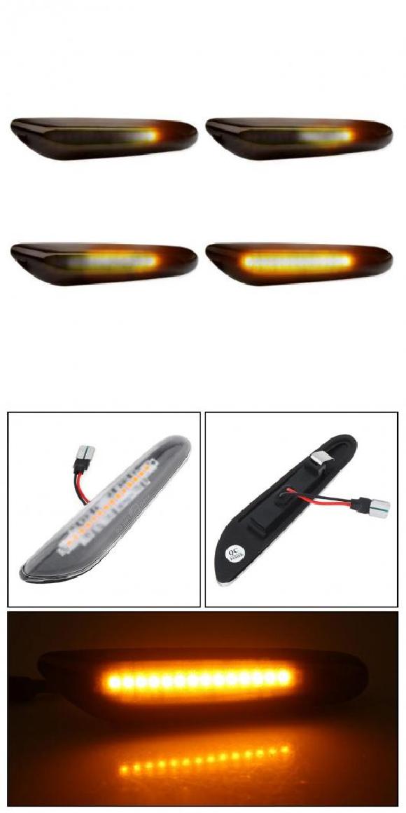 ダイナミック フロー LED ウインカー サイド マーカー ライト ウインカー シーケンシャル ランプ 適用: ブラック・クリア AL-RR-5272 AL