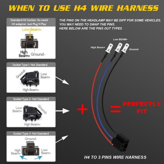 5×7/4×6インチ 300W 30000LM LED ヘッドライト バルブ HI-LO ビーム DRL オート ライト ランプ 適用: オフ-ロード 車両 トラック バス AL-RR-5534 AL_2
