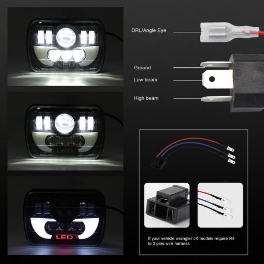 5×7/4×6インチ 300W 30000LM LED ヘッドライト バルブ HI-LO ビーム DRL オート ライト ランプ 適用: オフ-ロード 車両 トラック バス AL-RR-5534 AL_3