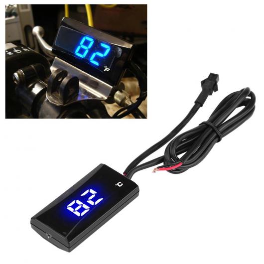 ユニバーサル オートバイ 防水 12V LCD デジタル 温度計 インストルメント ウォーター 温度 メーター ゲージ ウォーター 温度 インジケーター AL-RR-6200 ALの画像