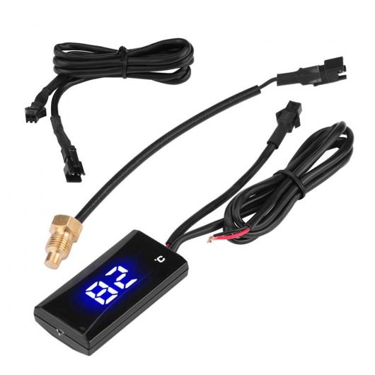 ユニバーサル オートバイ 防水 12V LCD デジタル 温度計 インストルメント ウォーター 温度 メーター ゲージ ウォーター 温度 インジケーター AL-RR-6200 ALの画像