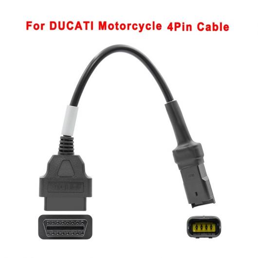 OBD オートバイ ケーブル 適用: ドゥカティ 4 ピン プラグ ケーブル 診断 ケーブル 2PIN OBD2 4PIN アダプタ オートバイ ブラック AL-SS-1079 AL｜apagency02｜04