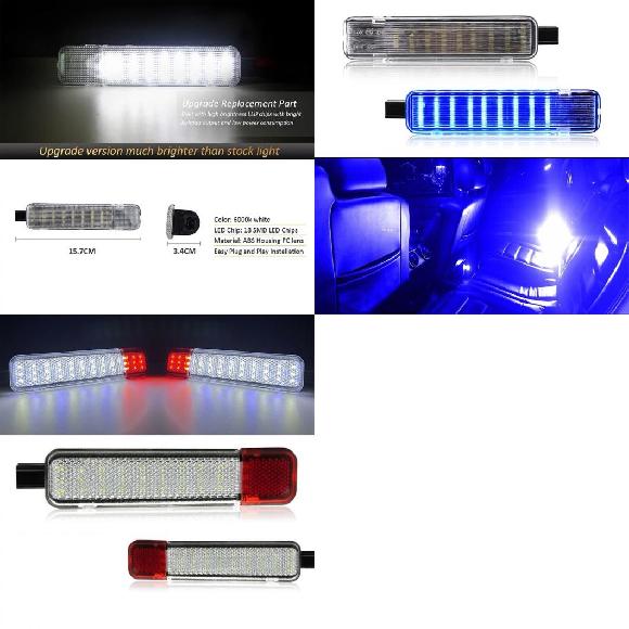 2�s�[�X LED �h�A �p�l�� ���C�g �J�[�e�V�[ �����v �K�p: 1995-2007 �V�{���[/CHEVROLET �V���o���[�h �T�o�[�o�� �^�z GMC �^�C�vA�`�^�C�vC AL-SS-1401 AL