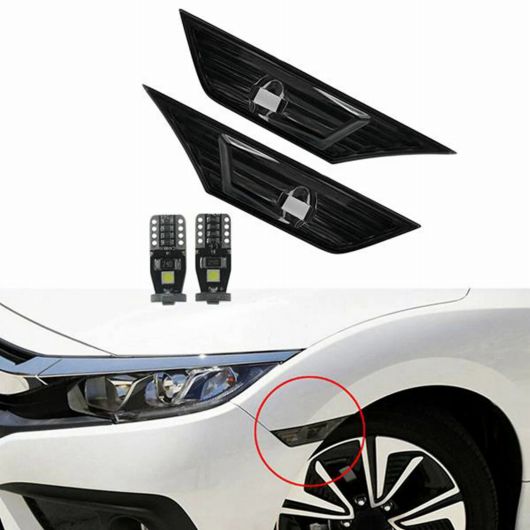 3X スモーク 着色 レンズ サイド マーカー ランプ ライト W/LED 適用:2016 - 19 ホンダ シビック JDM AL-SS-2726 AL_5