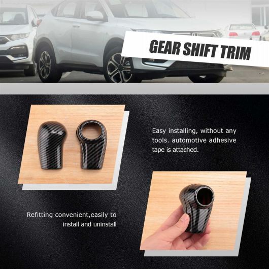 適用:ホンダ HRV HR - V ベゼル/ヴェゼル 2014 2018 2019 2020 ABS カーボンファイバー ギア シフト ノブ カバー AL-SS-3037 AL_1