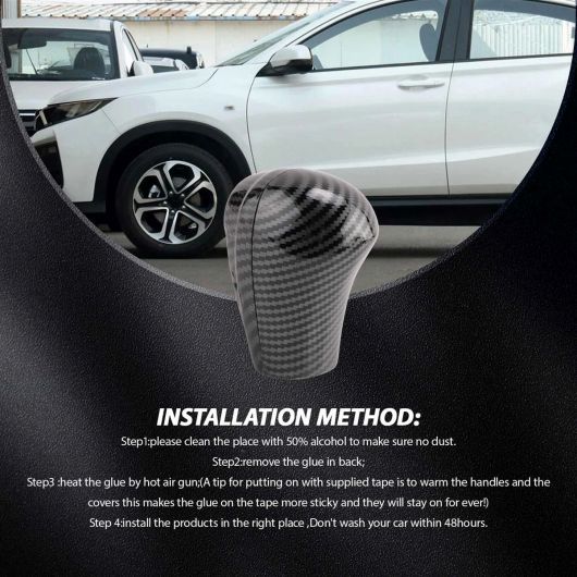 適用:ホンダ HRV HR - V ベゼル/ヴェゼル 2014 2018 2019 2020 ABS カーボンファイバー ギア シフト ノブ カバー AL-SS-3037 AL_3