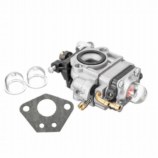 2ピース オートバイ キャブ キャブレター 11mm 2 ストローク 適用:43CC 47CC 49CC 50CC スクーター ATV ダートバイク 芝刈り機 シルバー AL-SS-3085 AL_3