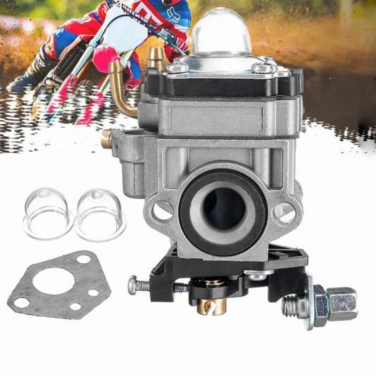 2ピース オートバイ キャブ キャブレター 11mm 2 ストローク 適用:43CC 47CC 49CC 50CC スクーター ATV ダートバイク 芝刈り機 シルバー AL-SS-3085 AL_6