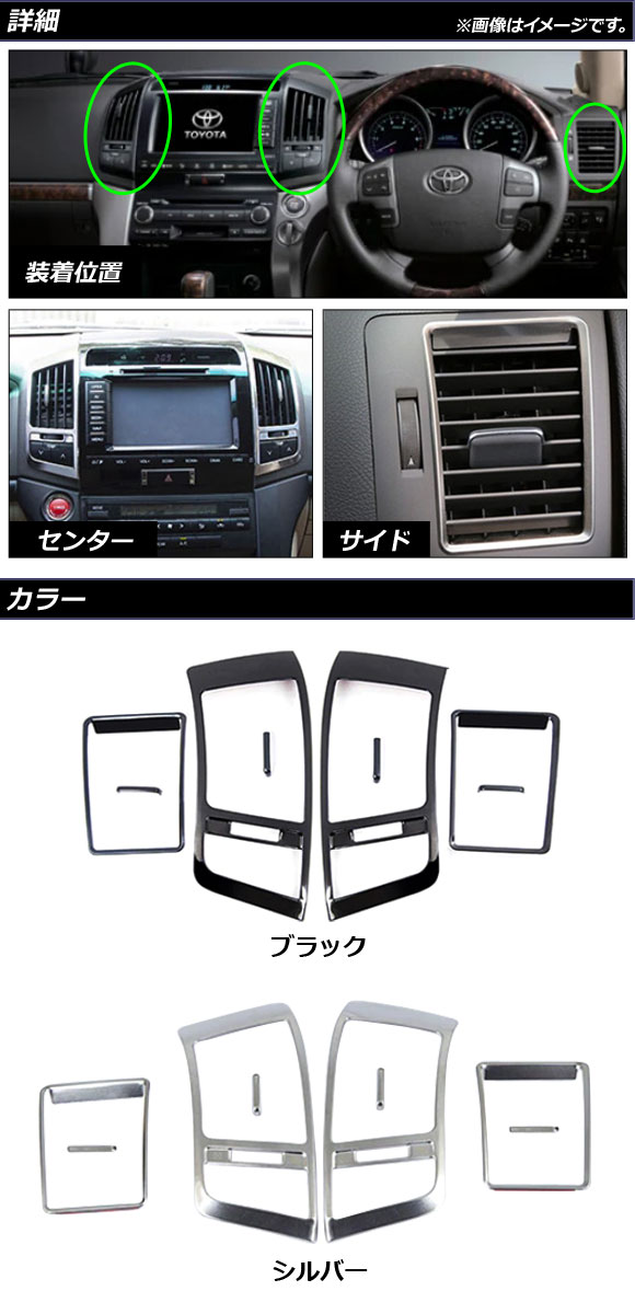 エアコンダクトカバー トヨタ ランドクルーザー 200系 前期/中期 2007 