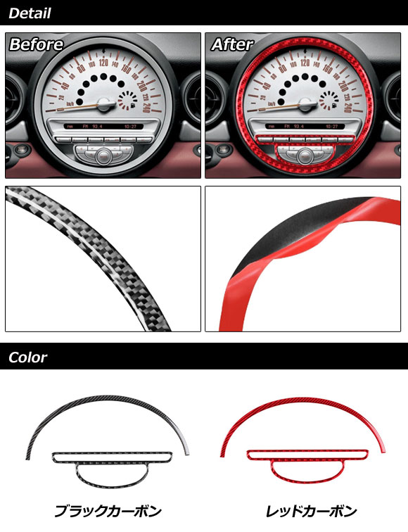 スピードメーターカバーセット ミニ(BMW) R55/R56/R57/R58/R59 2007年