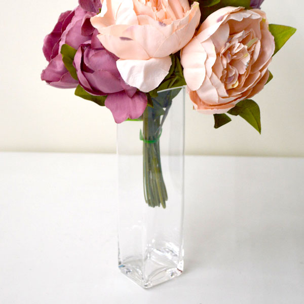 ボブクラフト フラワーベース スクエアー M シンプルで美しいガラス花器 W614-2｜apagency02