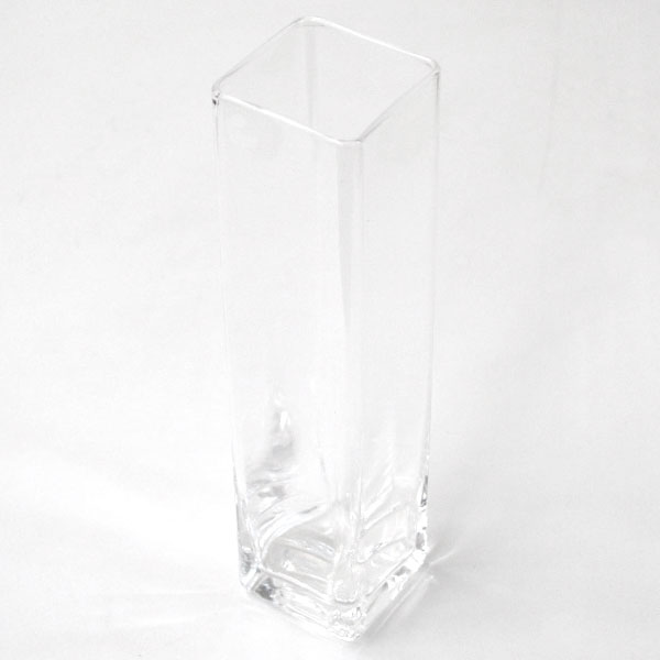 ボブクラフト フラワーベース スクエアー M シンプルで美しいガラス花器 W614-2｜apagency02｜02