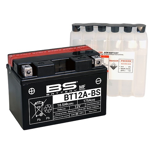 BS�o�b�e���[ �o�C�N�p�o�b�e���[ MF�o�b�e���[ �X�Y�L SV650 ABS VP55B SV650AL8/9 650cc �y�[�d�ςݔ����z BT12A-BS 2��