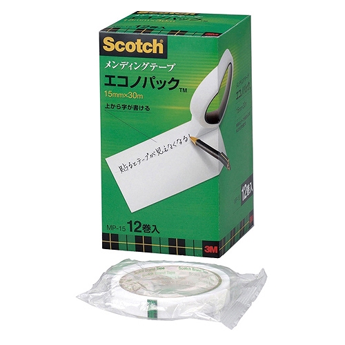 スリーエム(3M) スコッチ メンディングテープ エコノパック 12mm 入数：1パック(12巻入) MP-15(67770)
