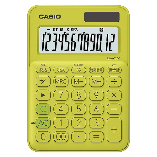 CASIO(�J�V�I) �J���t���~�j�W���X�g�d�� ���C���O���[�� MW-C20C-YG-N(35950)