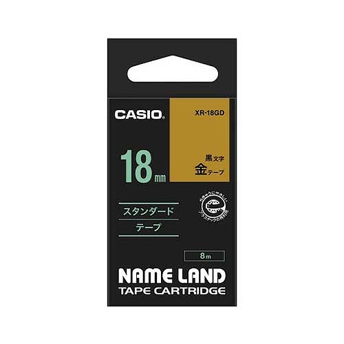 CASIO(�J�V�I) �l�[�������h�e�[�v ��/������ 18mm XR-18GD(12823)