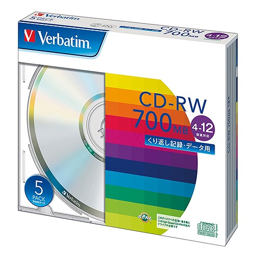 バーベイタム(Verbatim) PCデータ用 CD-RW SW80EU5V1(03510)