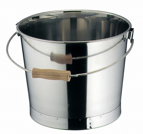 大屋製作所 18-8 プレス バケツ クローバー 10L 目盛付 0392000