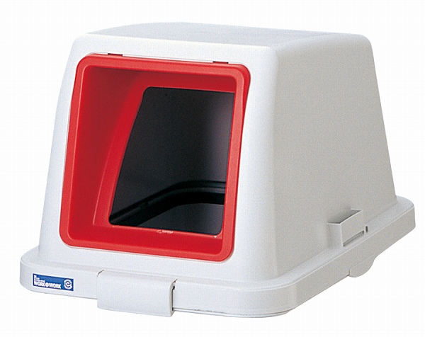 カラー分類ボックス フタ オープン用 レッド 70L 0600100