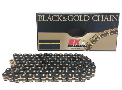 EKチェーン/江沼チェーン シールチェーン SRXシリーズ ホンダ トランザルプ ブラック＆ゴールド 525 118L 継手：MLJ 525SRX2(BK;GP) 2輪 | 