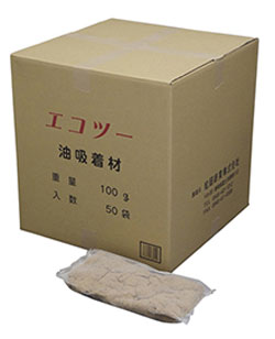 油吸着材 エコツー 100g 入数：1箱(50個入) (045187-002)