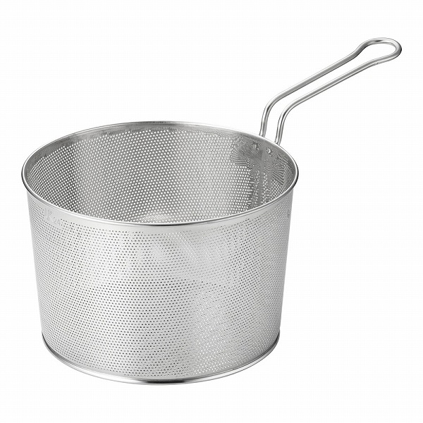三宝産業 パンチングボイルバスケット YUKIWA LL 24cm 片手ハンドル ABI2701