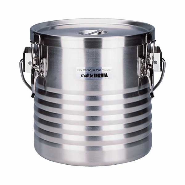サーモス(THERMOS) 18-8 高性能保温食缶 シャトルドラム 8L 吊付 JIK-S08(ADV01008)