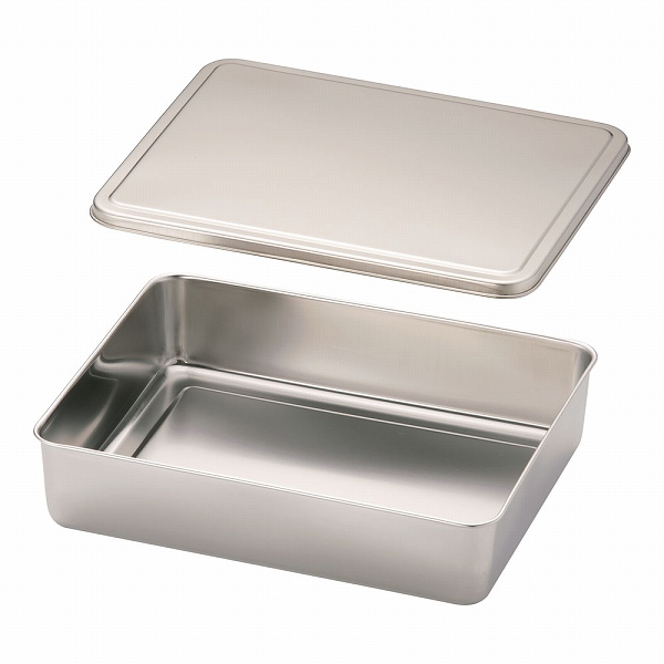 18-8 調味料入蓋付バット 4角型 AHT43