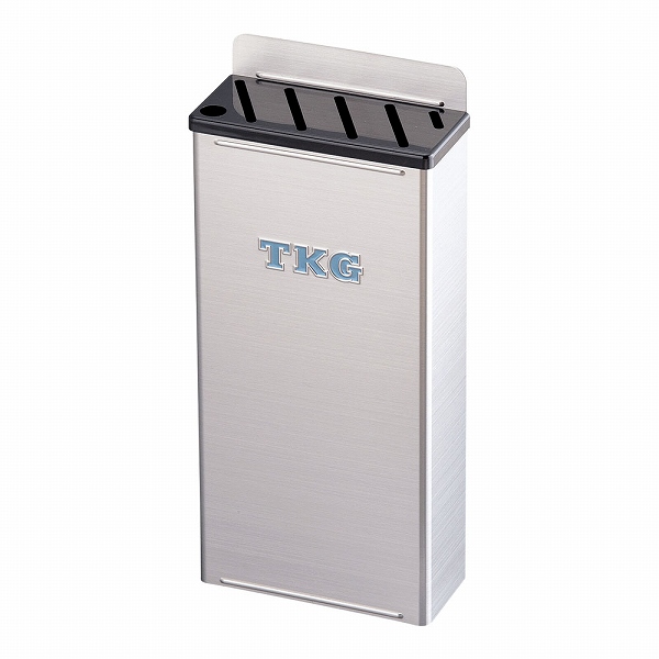 TKG 18-8 プラ板付カラーナイフラック 黒 小 Aタイプ AHU656