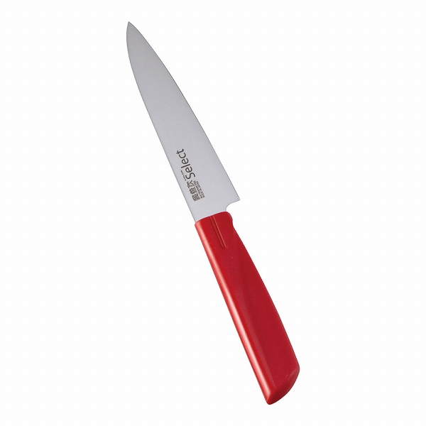 関兼次刃物 ペティーナイフ カラーセレクト レッド 12cm 両刃 3011-RD(AKL2801)