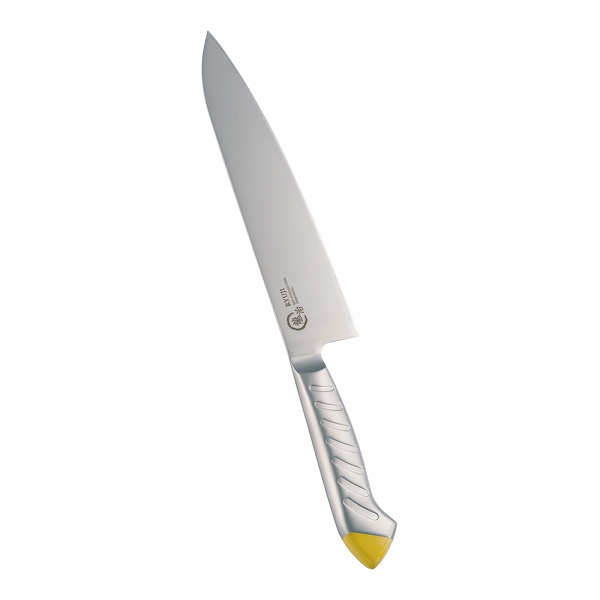 下村工業 牛刀 龍治 ステンカラー イエロー 21cm RYS-14Y(ALY8810)