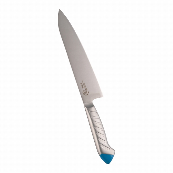 下村工業 牛刀 龍治 ステンカラー ブルー 21cm RYS-14BL(ALY8812)