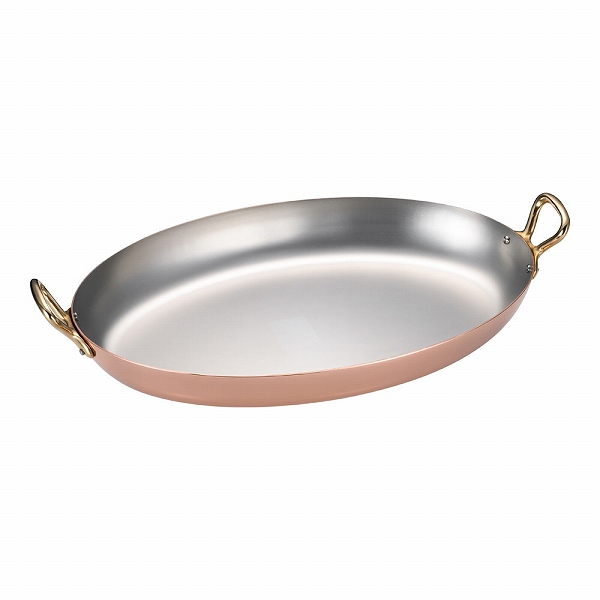 Mauviel 両手オーバルパン カパーイノックス 35cm 6525.35(AOC192) : 506605460 : オートパーツエージェンシー2号店